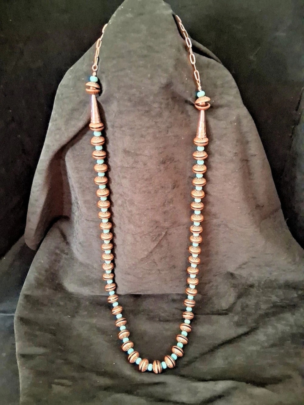 Copper & Turquoise Western Necklace